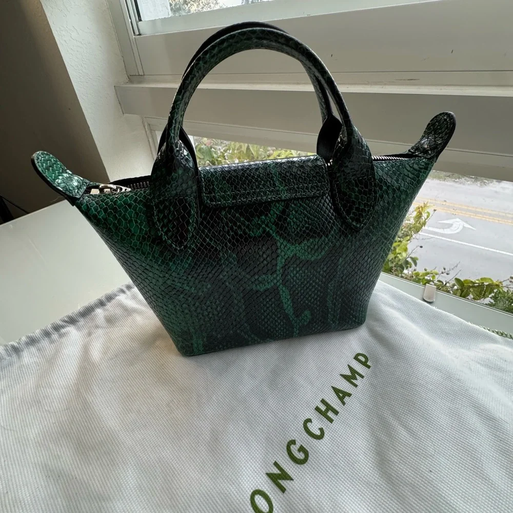 Longchamp Pliage leather  bag